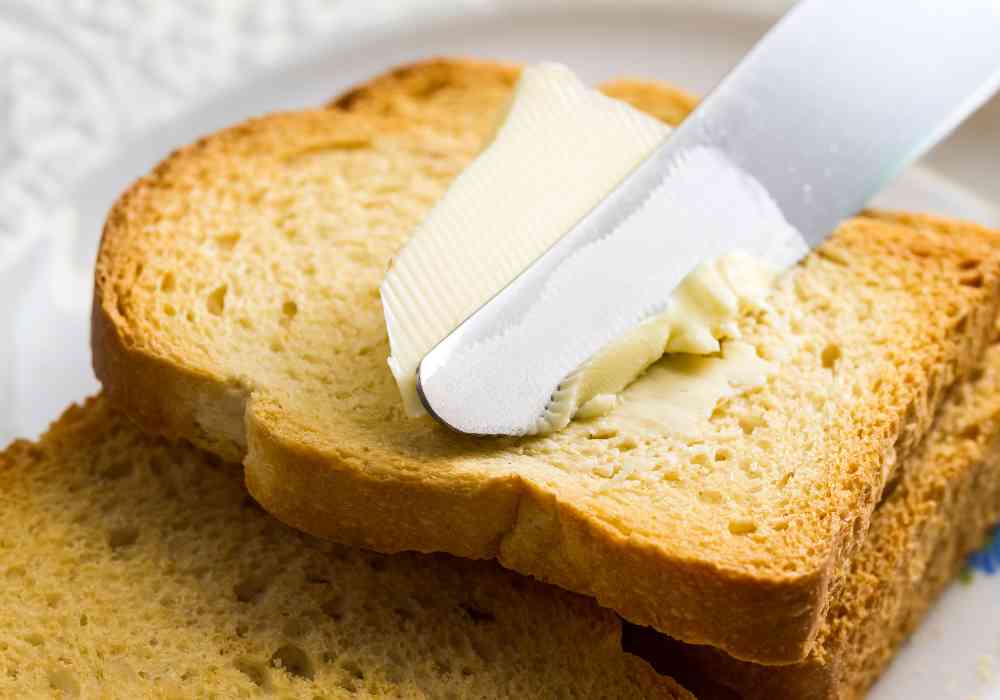 Butter on bread