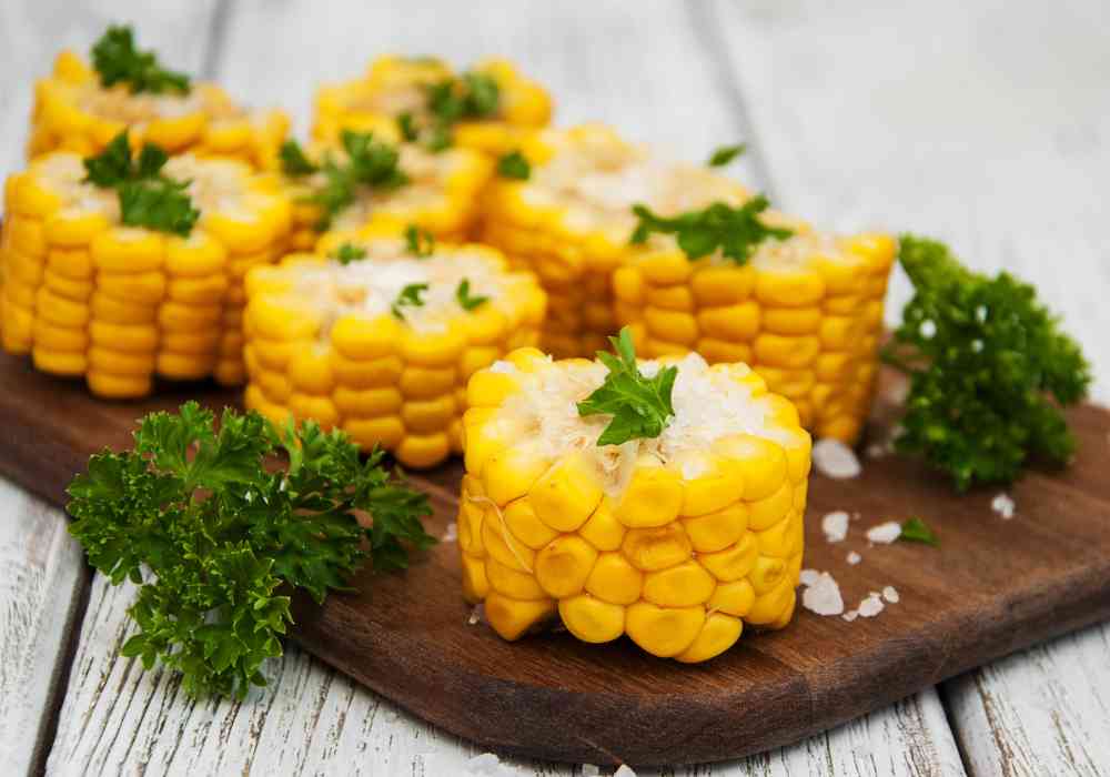 corn served on a platter