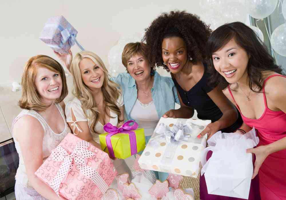 guests with gifts for bride-to-be