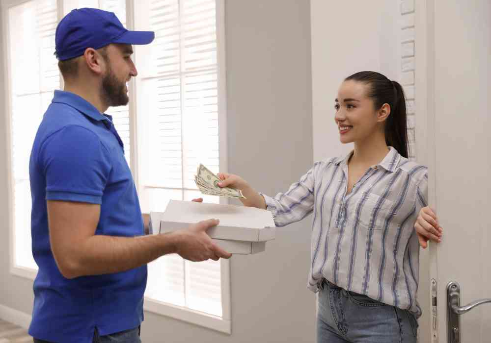 home delivery order transaction in process